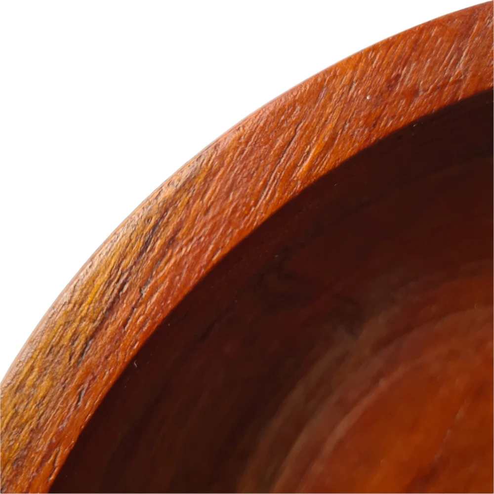 Rustic Solid Timber Wooden Decorative Bowl Dia 26.5cm Height 7.5cm Homewares - Picture 8 of 12